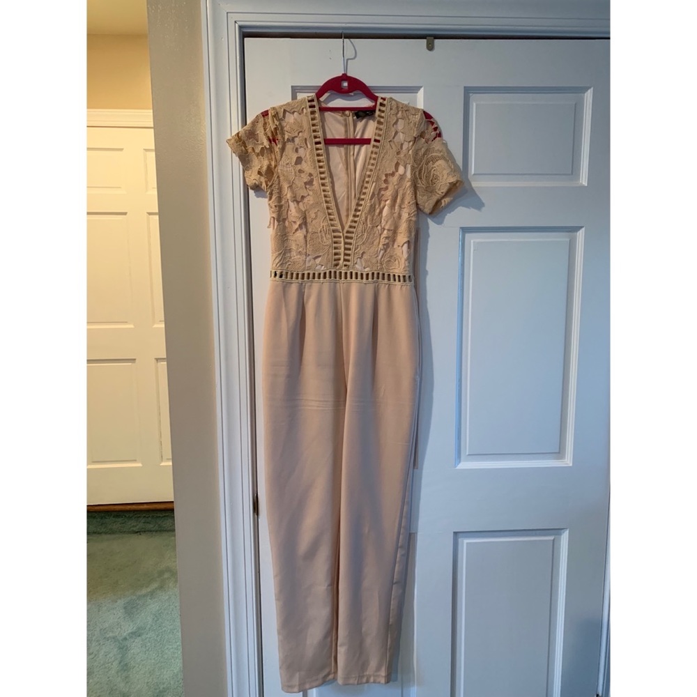 Missguided Nude Jumpsuit